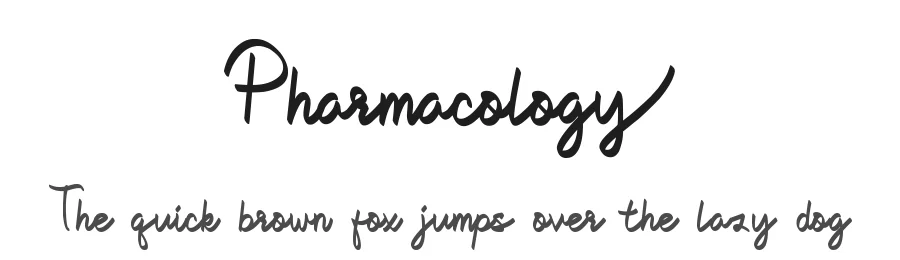 Pharmacology by aptfahmi — Script Handwritten Font