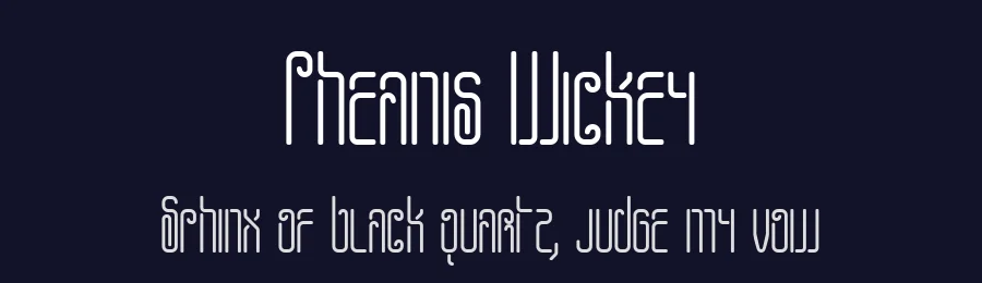 Pheanis Wickey by GreyWolf Webworks — Decorative Font — thumbnail 2
