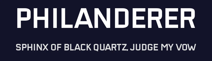 Philanderer by Vladimir Nikolic — Sans Serif Font — thumbnail 2