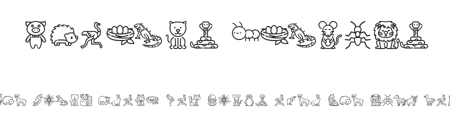 Phonics Animals by Phontz โ Dingbats Font