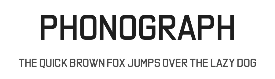 Phonograph by Chequered Ink — Sans Serif Font