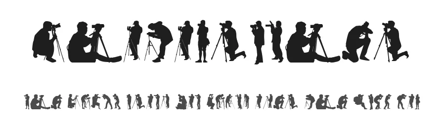 Photographer by Woodcutter — Dingbats Font