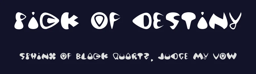 Pick of Destiny by Thoai-Hong Thu — Decorative Font — thumbnail 2