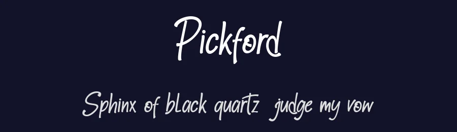 Pickford by Bale — Script Handwritten Font — thumbnail 2