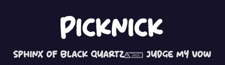 Picknick by Kong Font — Decorative Font — thumbnail 2