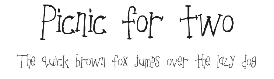Picnic for two by Shelley Evans — Decorative Font