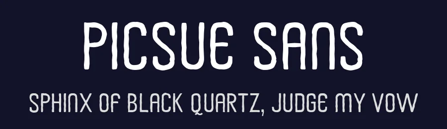 Picsue Sans by Eko Bimantara — Decorative Font — thumbnail 2