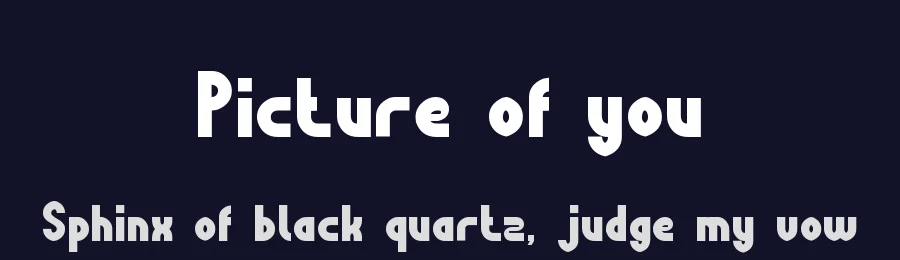 Picture of you by weknow — Decorative Font — thumbnail 2