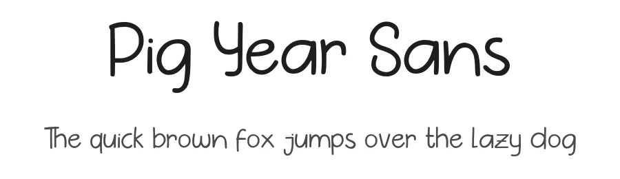 Pig Year Sans