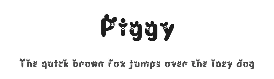 Piggy by Toko Laris Djaja — Decorative Font