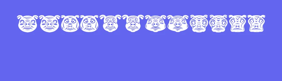Pigs by Vladimir Nikolic — Dingbats Font — thumbnail 3