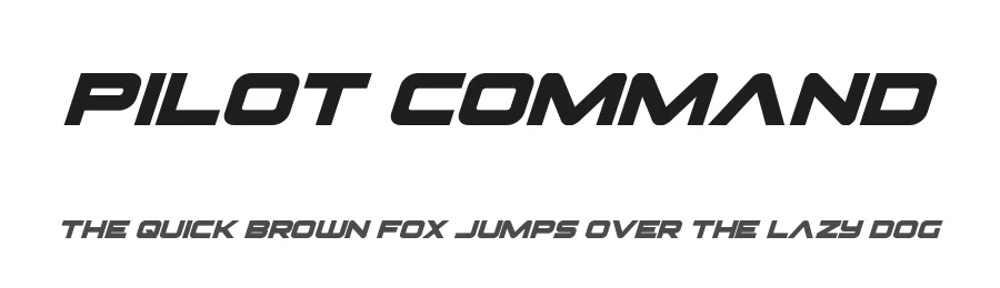 Pilot Command by Iconian Fonts — Display Font