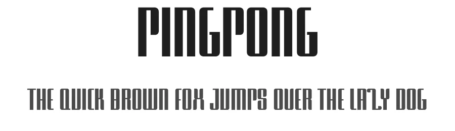 PingPong by Cody Critt — Sans Serif Font