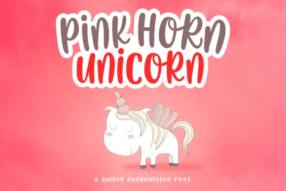 Pink Horn Unicorn Font by Deedeetype — Script Handwritten Font