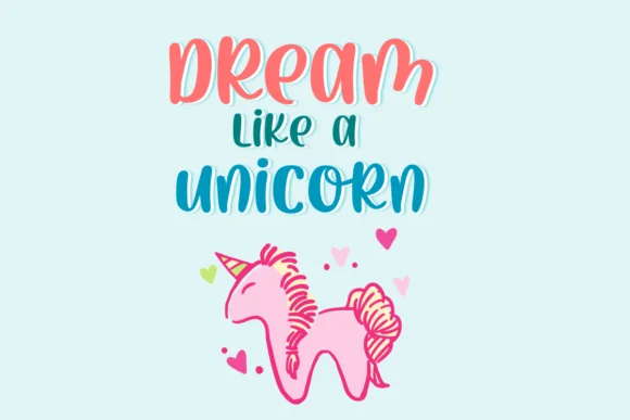 Pink Horn Unicorn Font by Deedeetype — Script Handwritten Font — thumbnail 2