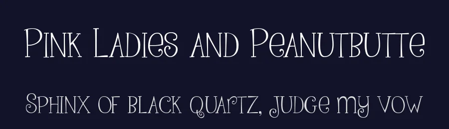 Pink Ladies and Peanutbutte by Emily Spadoni — Decorative Font — thumbnail 2