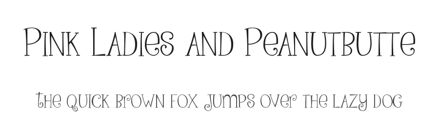 Pink Ladies and Peanutbutte by Emily Spadoni — Decorative Font
