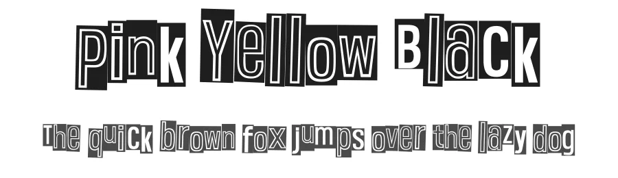 Pink Yellow Black