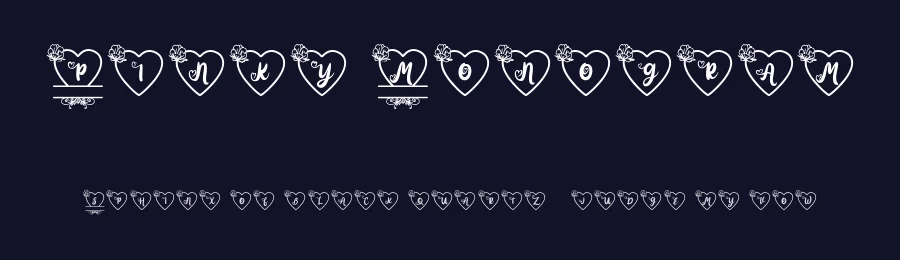 Pinky Monogram by Attype Studio — Decorative Font — thumbnail 2