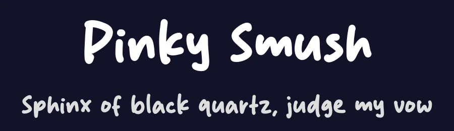 Pinky Smush by MJType — Script Handwritten Font — thumbnail 2