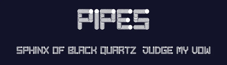 Pipes by Vladimir Nikolic — Decorative Font — thumbnail 2