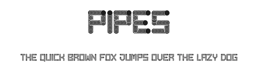 Pipes by Vladimir Nikolic — Decorative Font