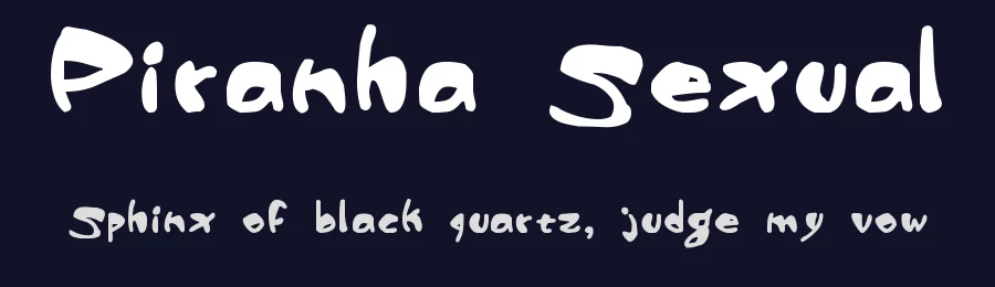 Piranha Sexual by Blambot — Decorative Font — thumbnail 2
