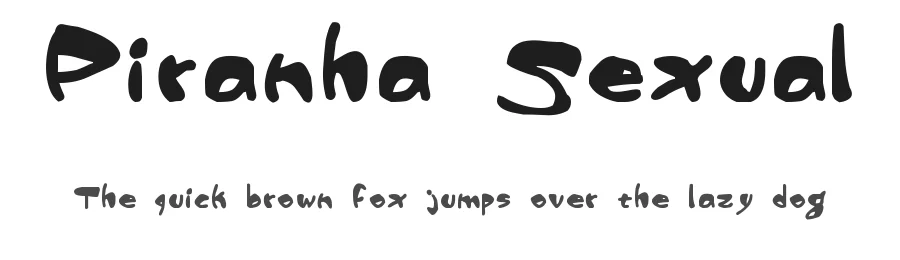 Piranha Sexual by Blambot — Decorative Font