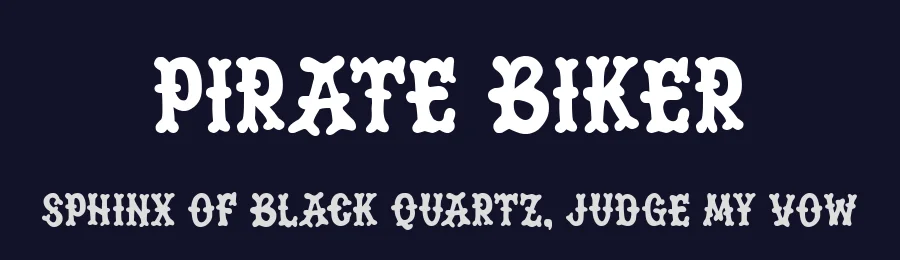 Pirate Biker by Woodcutter — Decorative Font — thumbnail 2