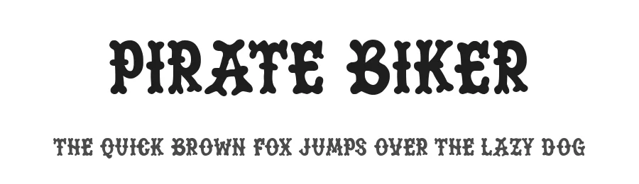 Pirate Biker by Woodcutter — Decorative Font