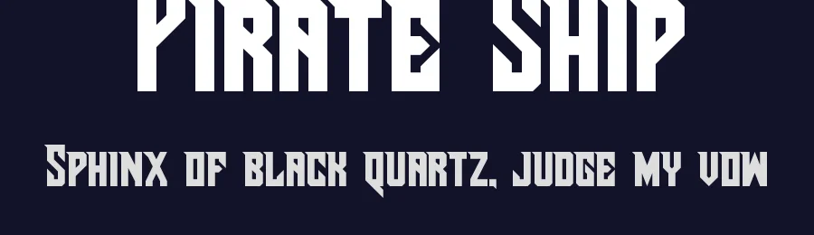 Pirate Ship by Jayde Garrow — Display Font — thumbnail 2