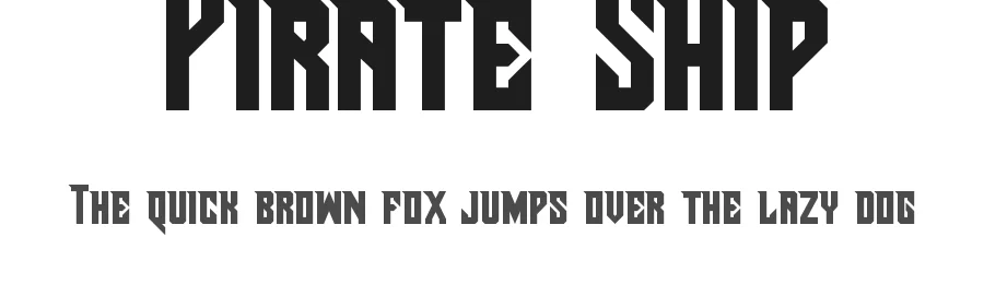 Pirate Ship by Jayde Garrow โ Display Font