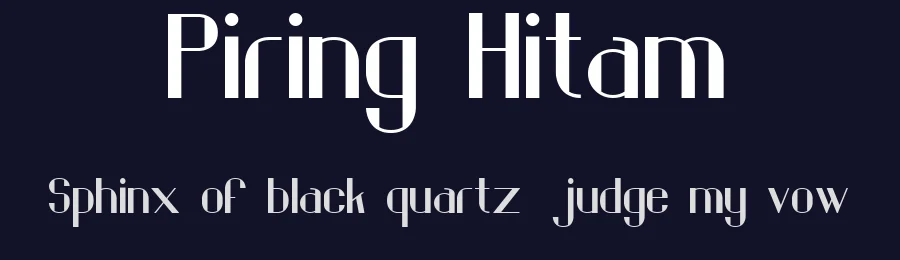 Piring Hitam by Cenz Qobbal — Decorative Font — thumbnail 2