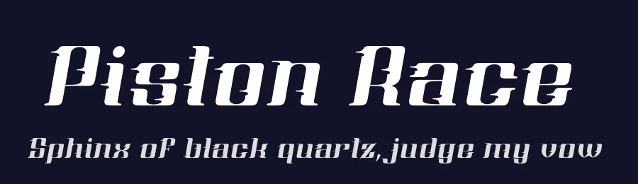 Piston Race by Alit Design — Display Font — thumbnail 2