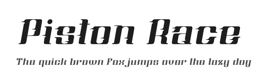 Piston Race by Alit Design — Display Font