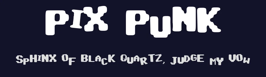 Pix Punk by Woodcutter — Decorative Font — thumbnail 2