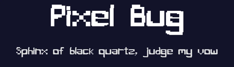 Pixel Bug by Peter Quini — Display Font — thumbnail 2