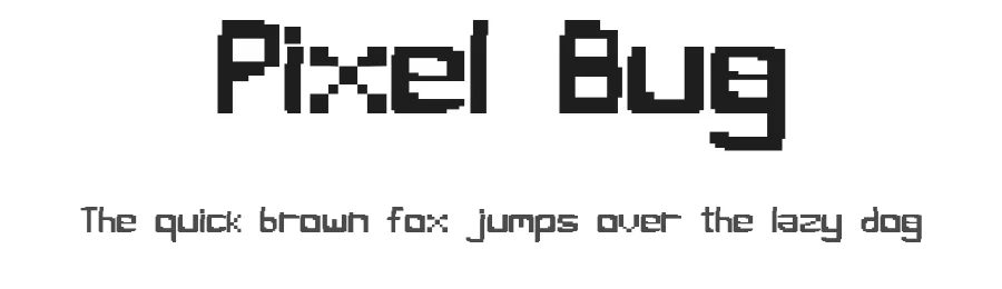 Pixel Bug by Peter Quini — Display Font