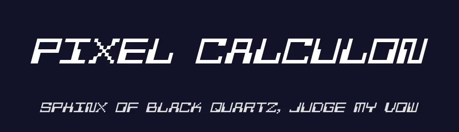Pixel Calculon by Pixel Sagas — Display Font — thumbnail 2