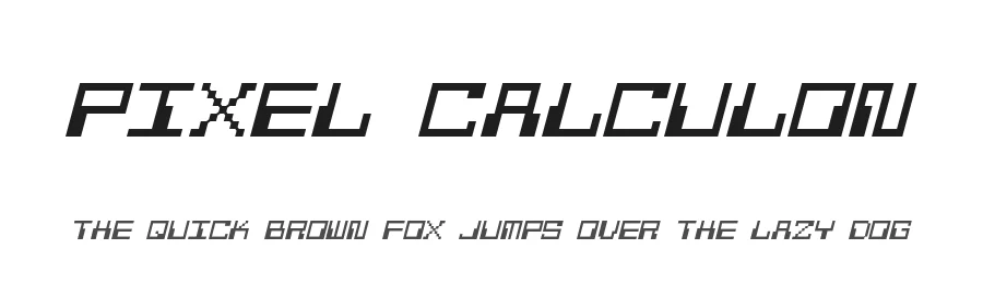 Pixel Calculon by Pixel Sagas — Display Font