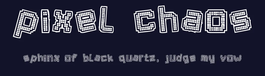 Pixel Chaos by Woodcutter — Display Font — thumbnail 2
