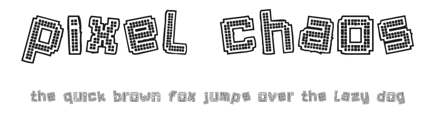 Pixel Chaos by Woodcutter — Display Font