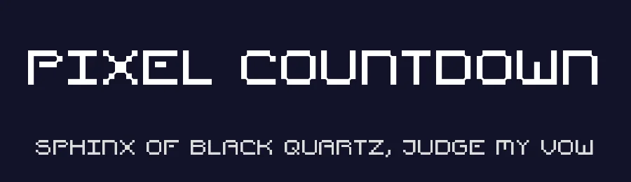 Pixel Countdown by Pixel Sagas — Display Font — thumbnail 2