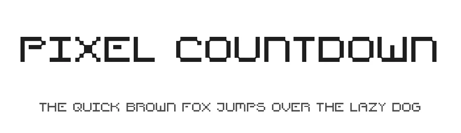 Pixel Countdown by Pixel Sagas — Display Font