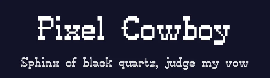 Pixel Cowboy by Pixel Sagas — Decorative Font — thumbnail 2