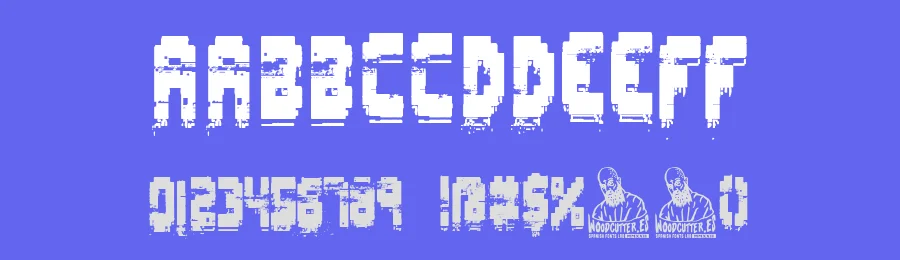 Pixel Destroyed by Woodcutter — Decorative Font — thumbnail 3