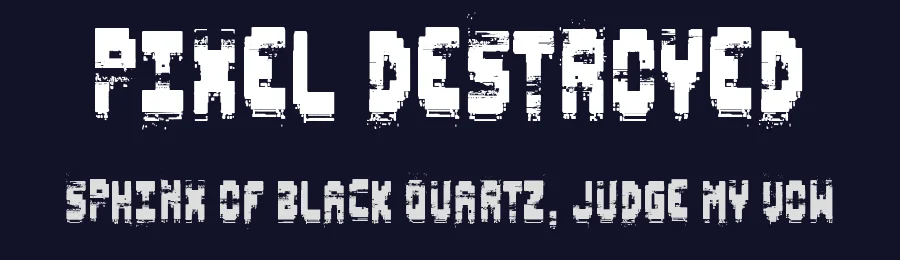 Pixel Destroyed by Woodcutter — Decorative Font — thumbnail 2