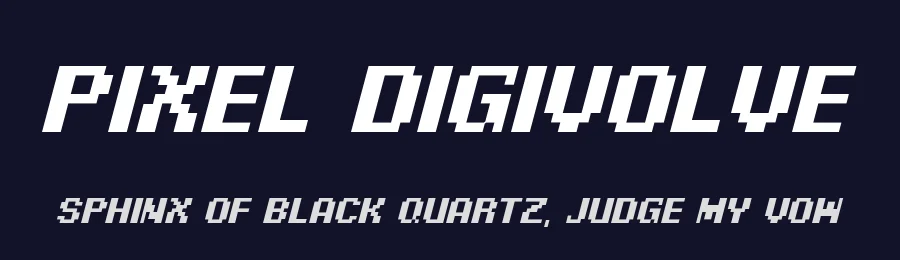 Pixel Digivolve by Pixel Sagas — Display Font — thumbnail 2