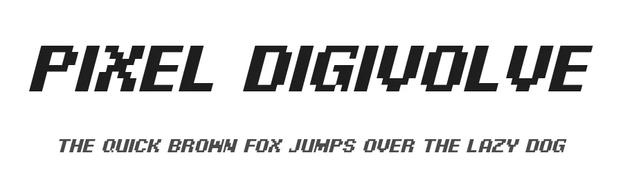 Pixel Digivolve by Pixel Sagas — Display Font