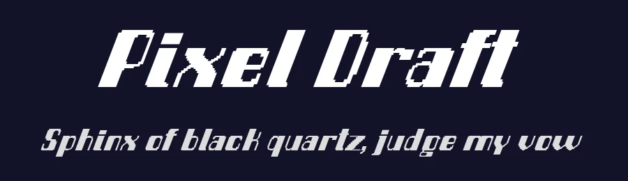 Pixel Draft by Galdino Otten Fonts — Display Font — thumbnail 2